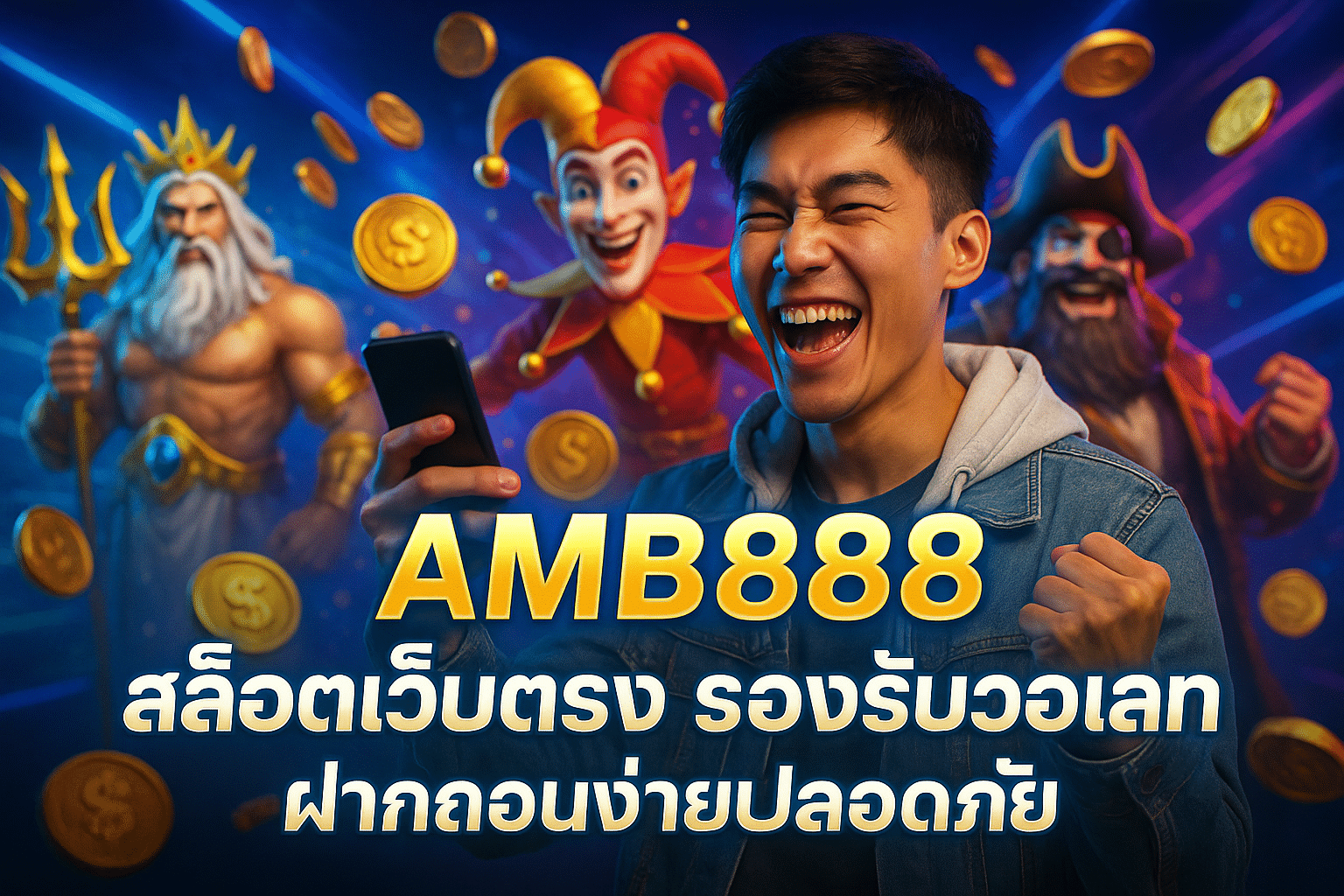 AMB888 สล็อตเว็บตรง รองรับวอเลท ฝากถอนง่ายปลอดภัย