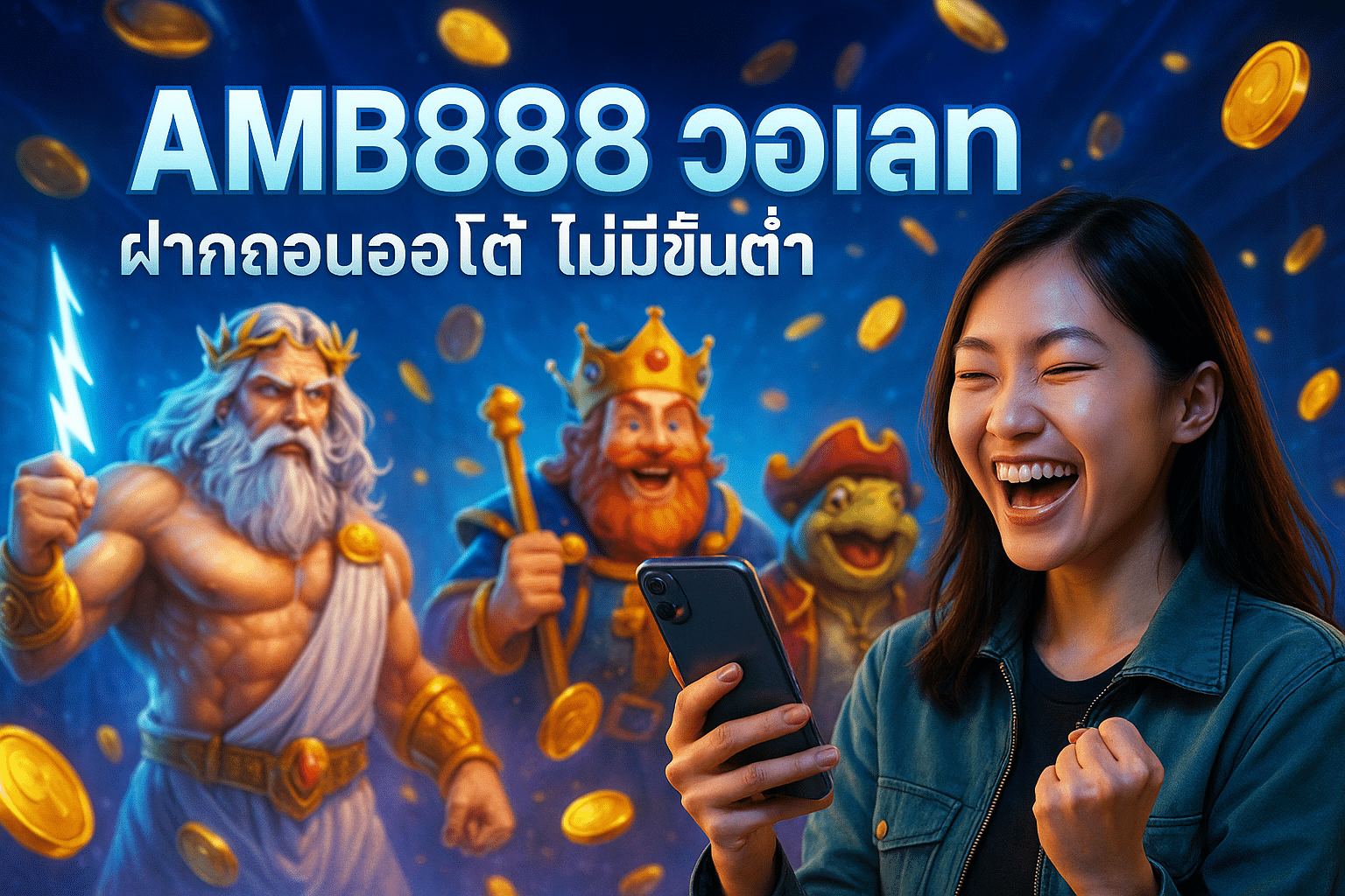 AMB888 วอเลท ฝากถอนออโต้ ไม่มีขั้นต่ำ เล่นง่าย